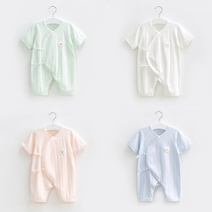 Newborn baby clothes summer short-sleeved monk thin toddler romper romper summer clothes male and female baby jumpsuit