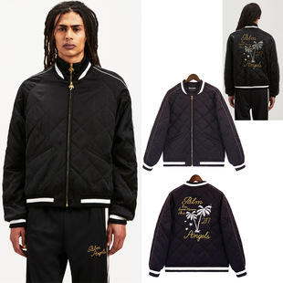 American Style Trendy Brand Palm Angel PA Embroidered Coconut Tree Letter Collar Jacket Baseball Suit Autumn and Winter Loose Jacket for Men and Women