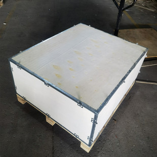 Fumigation-Free Steel Belt Edge Buckle Box Assembly Packing Box Equipment Machinery Transportation Steel Side Box Packaging Wooden Box Customization