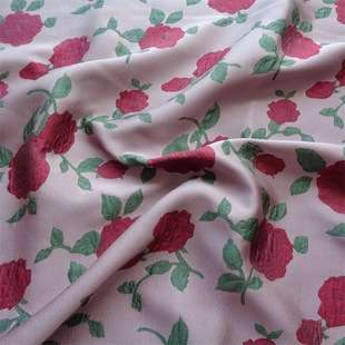 Vintage Warm Jujube Red Rose Jacquard Cloth YX6119 Soft Texture Dress Tutu Skirt Fabric Pillow Bag