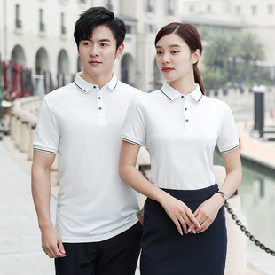 Summer work clothes short sleeve Group corporate advertising culture polo shirt ice silk cotton thin lapel men's T-shirt