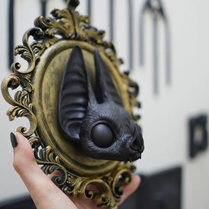 Amazon's Hottest Halloween Gothic Style Resin Crafts Bat Crow Moth Home Pendant Ornaments
