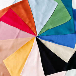 Solid color simple mulberry silk scarf women's spring and autumn Joker 65cm square scarf real silk scarf decorative neck scarf wholesale