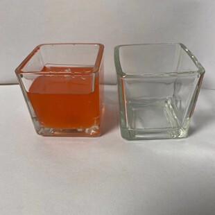 Small square Cup diy candle material jelly candle Cup aromatherapy candle Cup ocean world small square Cup