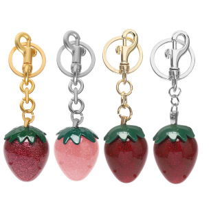 Amazon Hot New Strawberry Keychain Pendant Jewelry Fashion Ladies Bag Decorative Pendant Pendant Wholesale