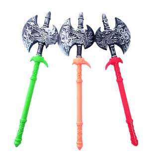 Z025B Increase Plastic War Axe Head Toy +10 from the Cold Weapon Two Yuan Shop Kidsren's Toys Yiwu Baihuo Wholesale