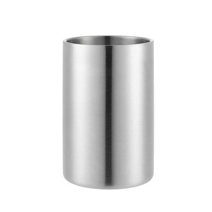 Source Factory Thickeneded Stainless Steel Double-layer Ice Bucket Straight Ice Bucket 1600ml Ice Wine Set Bar Ice Bucket