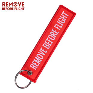 Double-Sided Embroidered Mark Keychain Backpack Hanging Metal Airplane Keychain