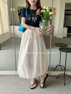 Susan Sweet Lace Bud Юбка средней длины женская летняя новая юбка трапециевидной формы элитная юбка 25717