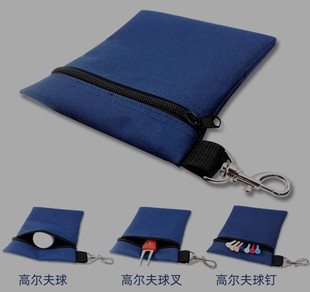 Golf Bag Nylon Ball Cover Golf Waist Bag Portable Golf Tee Ball Fork Tool Bag Waist Ball Spike