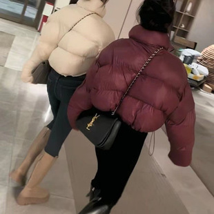 2024 New Down Cotton-padded Coat Women's Short Korean Style Loose Thickened Small Men's Collar Fashionable Stylish Bread Suit Trendy