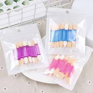 Factory supply travel eye shadow brush suit latex sponge makeup brush portable 10 eye shadow stick lip brush wholesale