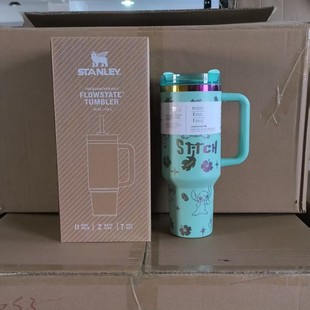 Популярная термокружка Stanley 2 поколения 40OZ из нержавеющей стали с ионным покрытием и лазерной гравировкой Kitty Cat