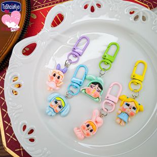 Color Buckle J32 Bright Crying Baby Keychain Cute Cartoon Girl Shoes Clothing Girl Schoolbag Pendant Jewelry Phone Case