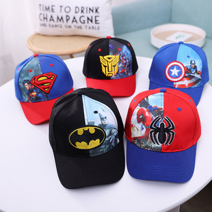 Весной и осенью новая детская шляпа Marvel мультфильм Бэтмен фуражка Супермен шляпа от солнца бейсболка Человек-паук