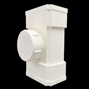 Liansu PVC square rain falling water 75 × 50 square pipe through 110 × 73 side elbow inspection port expansion joint