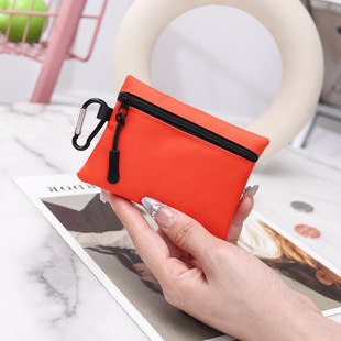 [Printable LOGO] Macaron Color Men and Women Can Hang Coin Purse Card Bag Mini Coin Headset Key Bag