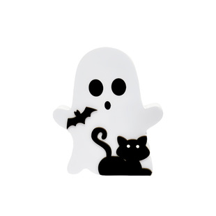 Amazon's Best-selling Halloween Creative Cute White Ghost Layered Tray Decoration Desktop Decoration Small Ornaments