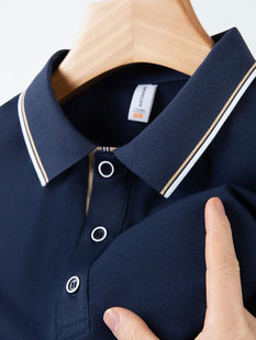 2024 Summer Ice Silk Cotton lapel short-sleeved polo shirt custom work clothes custom advertising shirt printed logo