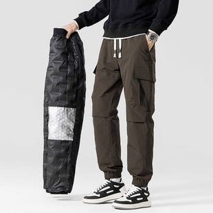 Winter New GB 90% White Duck Down Pants Men's Thickened Outdoor Pants Warm Workwear Down Pants Men's
