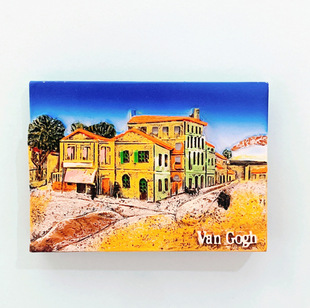 Mona Lisa Van Gogh Shouts Girl Wearing Pearl Earrings Funny World Famous Painting Resin Magnetic Refrigerator Sticker