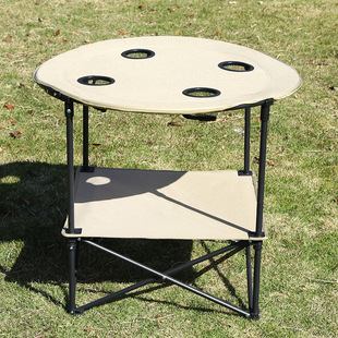 Oxford Outer Bag Four Cup Circle suit Table and Chair Round Table Beach Folding Chair Leisure Camping Dinner Outdoor Table and Chair
