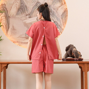 Moxibustion Clothing Massage Cotton Front and Back Cardigan Traditional Chinese Medicine Physiotherapy Massage Health Care Clothing Beauty Salon Sweat Clothing Open Back