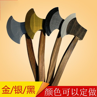 Wooden Props Axe Lesson Play Gold Axe Silver Axe Story Wooden Props Axe Children Toy Axe