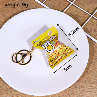 Simulated Korean Potato Chip Snack Bag Keychain Korean Version Snack Potato Pendant Supermarket Doll Machine Gashapon Gift