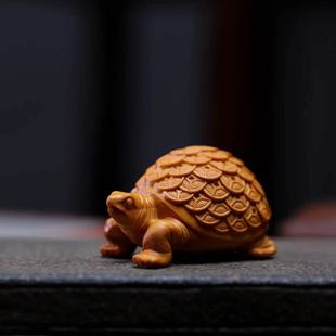 Thuja Wood Carving Money Turtle Ornaments Large and Small Longevity Turtle Wen Play Handle Home Ornaments Feng Shui Ornaments