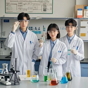 White Coat Work Clothes Food Factory Long Sleeve Hospital Student Pharmacy Nurse Beauty Work Clothes for Men and Women Chemical Experiment