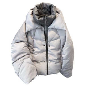 Down Jacket Men's Winter Cold-proof Warm Hooded Jacket Teenager Personalized Fashionable Snow Mountain Printed Men's Down Jacket