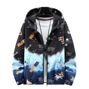 Boys Thin Jacket 2024 Spring and Autumn New Men's Spring Coat Autumn All-match Trendy Casual Men's Top