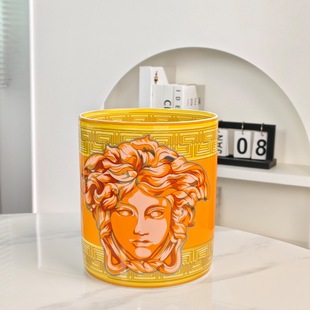 Medusa European Style Entry Luxury Court Style Gold-tracing Bone China Vase Decoration Holiday housewarming Gifts