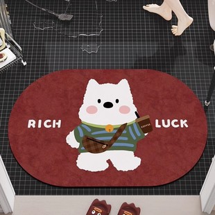 Cross-border cartoon bathroom absorbent floor mat diatom mud quick-drying diatom mud non-slip mat toilet dirt-resistant easy to clean