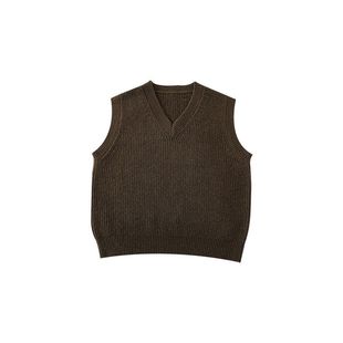 We are a boy simple folded knit cardigan vest spring vcollar vcollar retro shirt children's tie