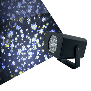Amazon new Christmas snowflake projection lamp ground plug base type holiday atmosphere stage lamp snow falling