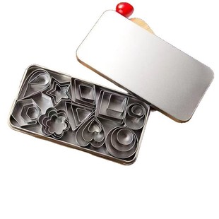 30-piece set of stainless steel biscuit mold heart star flower biscuit cutting cookies pressing forming mold DIY baking utensils