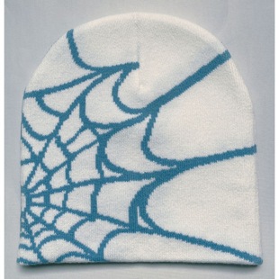 Europe and the United States warm adult knitted hat men's and women's Jacquard hat cross-border autumn and winter outdoor riding hat spider web manufacturers supply