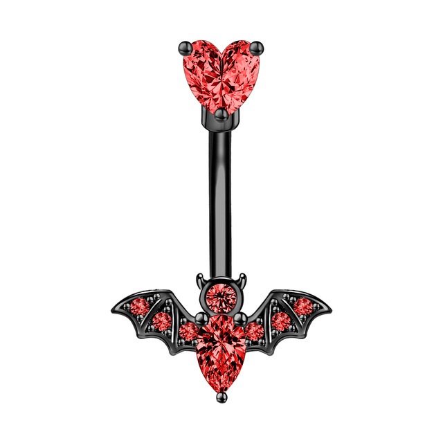 Navel Nail New Bat Wholesale European and American Cross-Border Personalized Snake-Shaped Fashion Niche Skull Piercing Navel Jewelry