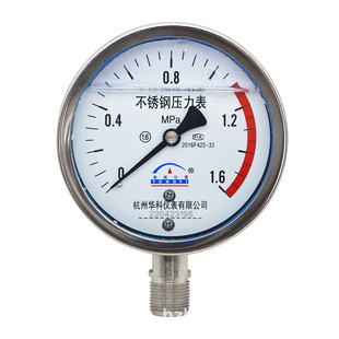 Huake Yongyi YN100BF radial shock-resistant stainless steel corrosion-resistant pressure gauge high temperature resistant silicone oil filling gauge