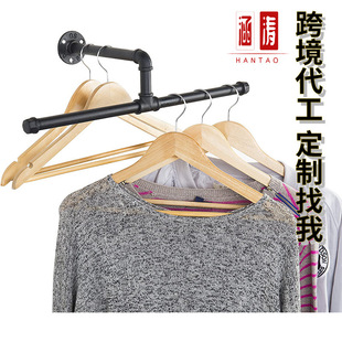 Industrial wind water pipe retro clothing rack clothing display rack hanger clothing store display rack clothing rack retro style