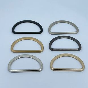Wholesale Metal Flat D-Shaped Buckle Alloy Half-Round Buttons High-End Clothing Versatile D-Ring Accessories for Shoes and Hats