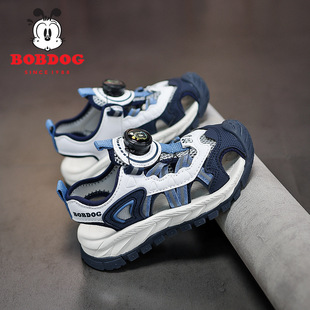 Babu Bean Swivel Buckle Children's sneaker Single Mesh Frame Shoes Summer New Children's Shoes Boys and Girls Sports Semi-Sandals