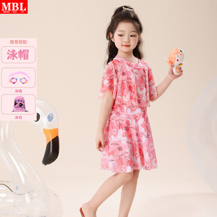 Children's Swimwear Girls Summer 2025 New Swimwear Small and Medium-sized Children's Western Style Girl's Piece Princess Dress Cartoon suit