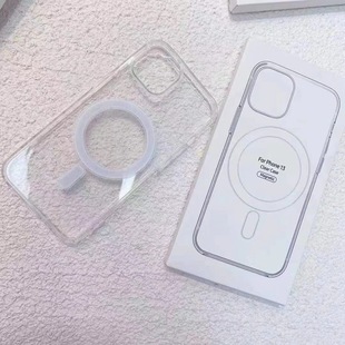 For iPhone 14 Apple 13 16 ProMAX transparent anti-drop magnetic Samsung S25ultra phone case