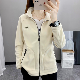 22R01 New Fleece Coat Polar Fleece Coat Warm Windproof Velvet Thickened Autumn and Winter Outdoor Sports Running