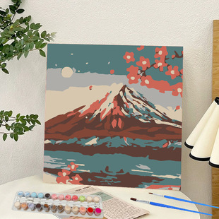 Digital oil painting landscape oil painting Dafen village hand-painted mathematics oil painting coloring painting oil painting flower oil painting wholesale