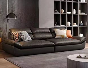 [Shop selling] Italian sailing high leather sofa living room large and small apartment ultra-wide top layer leather sofa