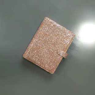 A5 Leather Cover Notebook Loose-Leaf Card Book Shell Custom Glitter Fish Scale Pattern Pu Simulated Leather Notebook